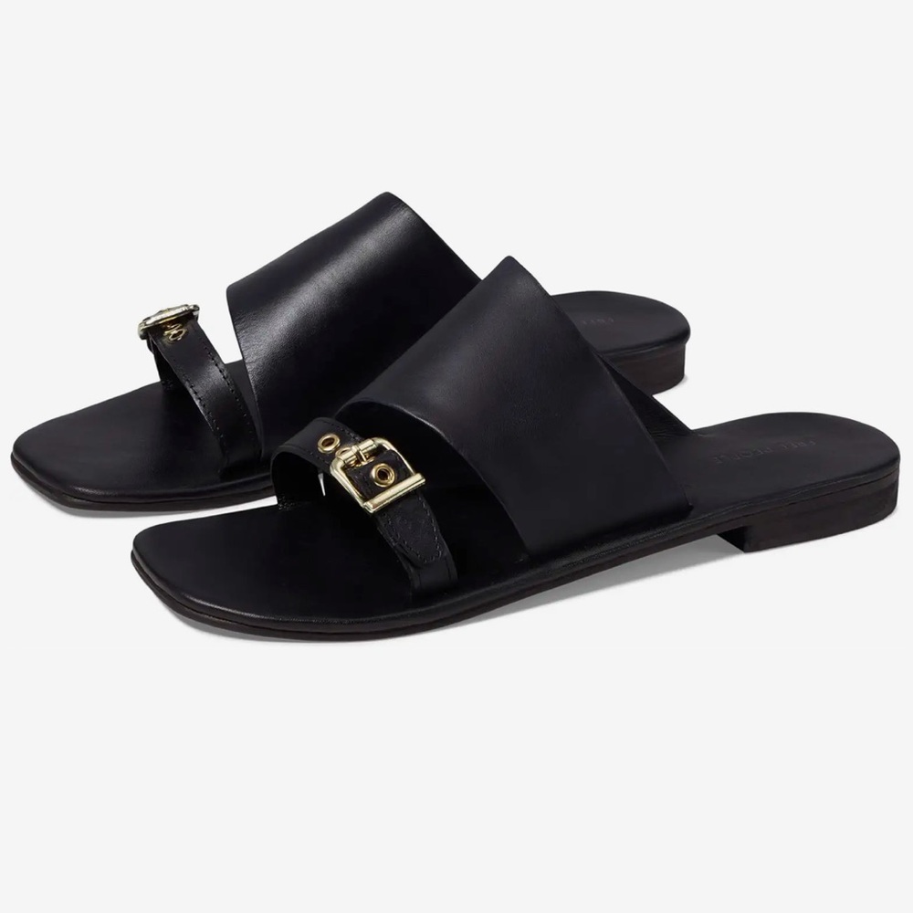 Free People Mila Minimal Flat Sandal NIB BlackSize 8